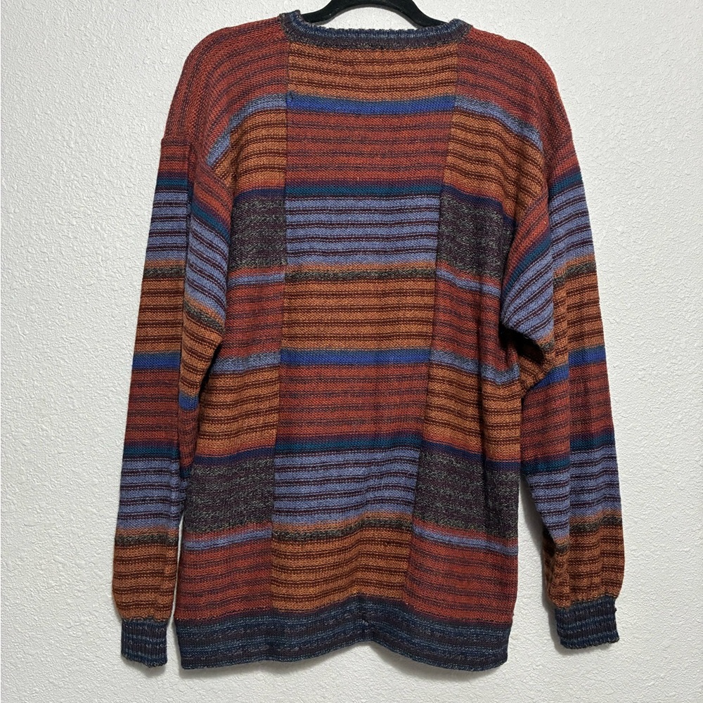 The Territory Ahead 100% Alpaca Sweater Multicolor Striped Knit Peru Size L-READ - Picture 2 of 10